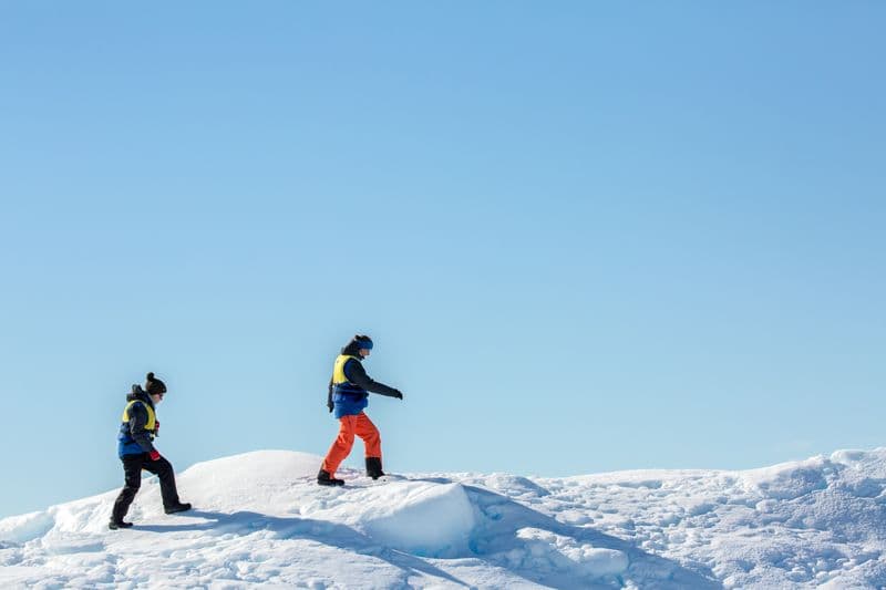 Walking on the snow Antarctica, Aurora Expeditions
